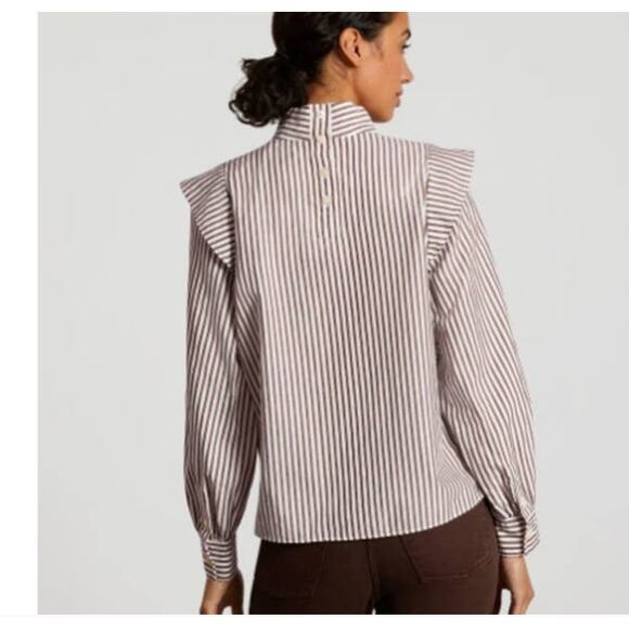 NWT Everlane Cotton Wing Sleeve Mockneck Top - Picture 7 of 8